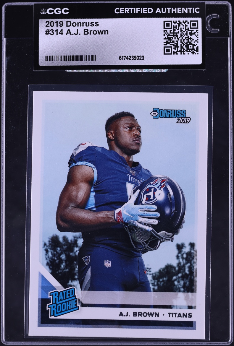 2019 Donruss Football A.J. Brown ROOKIE #314 CGC AUTH