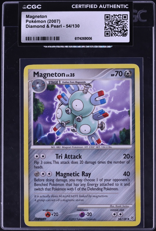 2007 Pokemon Diamond & Pearl Magneton #54 CGC AUTH