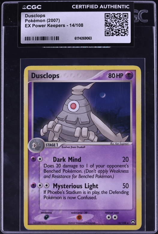 2007 Pokemon Ex Power Keepers Dusclops #14 CGC AUTH