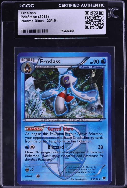 2013 Pokemon Black & White Plasma Blast Froslass #23 CGC AUTH