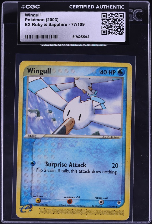 2003 Pokemon Ex Ruby & Sapphire Wingull #77 CGC AUTH