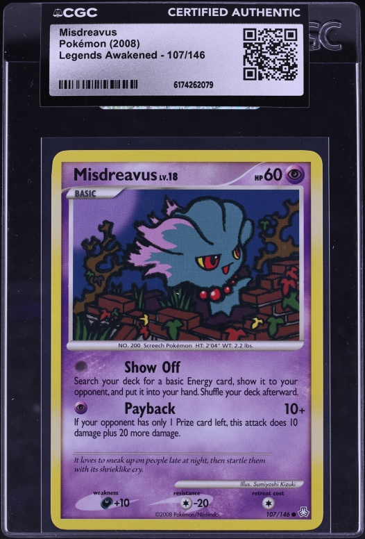 misdreavus pokemon card value If you're hunting value, check out Misdreavus 233. Graded at PSA 10, it goes for $109 on eBay, which gives you 243% profit. Profit/loss calculation is based on the lowest tier of