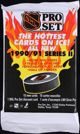 1990 Pro Set Series 2 Hockey Factory Sealed Pack, 15ct Cards