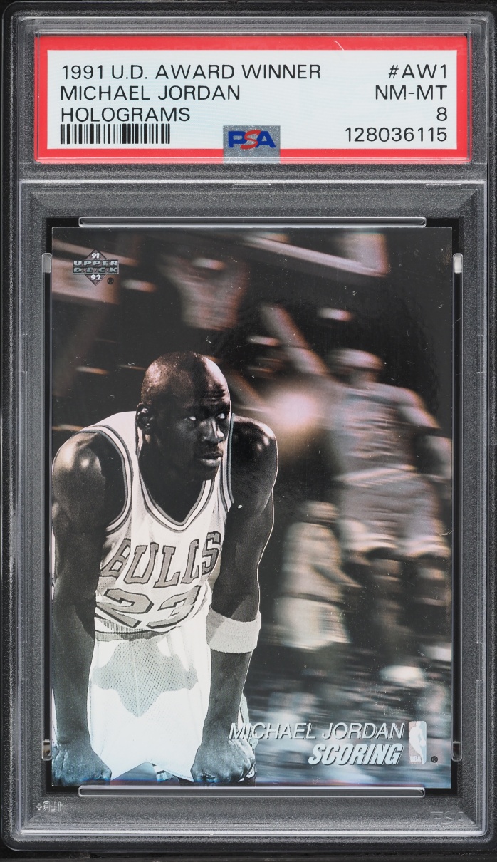 1991 Upper Deck Award Winner Holograms Michael Jordan #AW1 PSA 8 NM-MT