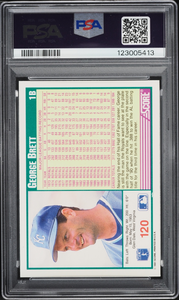 1991 Score George Brett #120 PSA 9 MINT