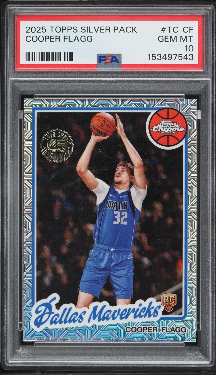 2025 Topps Chrome Silver Pack Cooper Flagg ROOKIE #TC-CF PSA 10 GEM MINT
