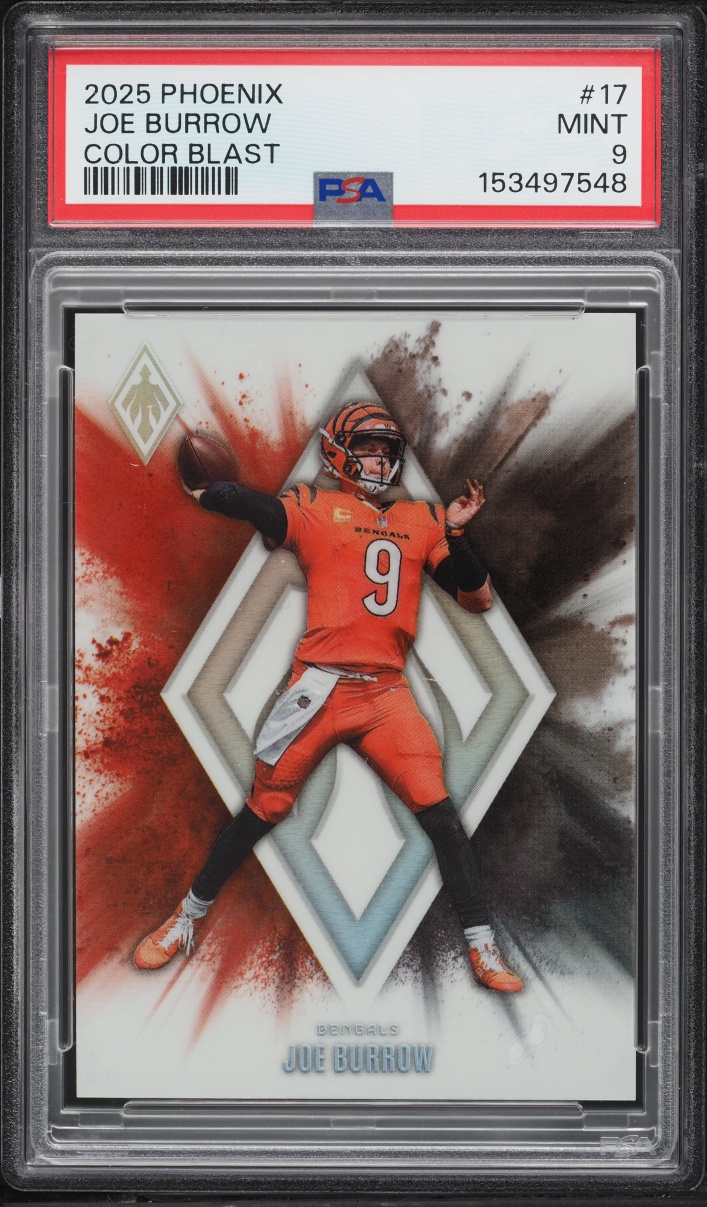 2025 Panini Phoenix Color Blast Joe Burrow #17 PSA 9 MINT