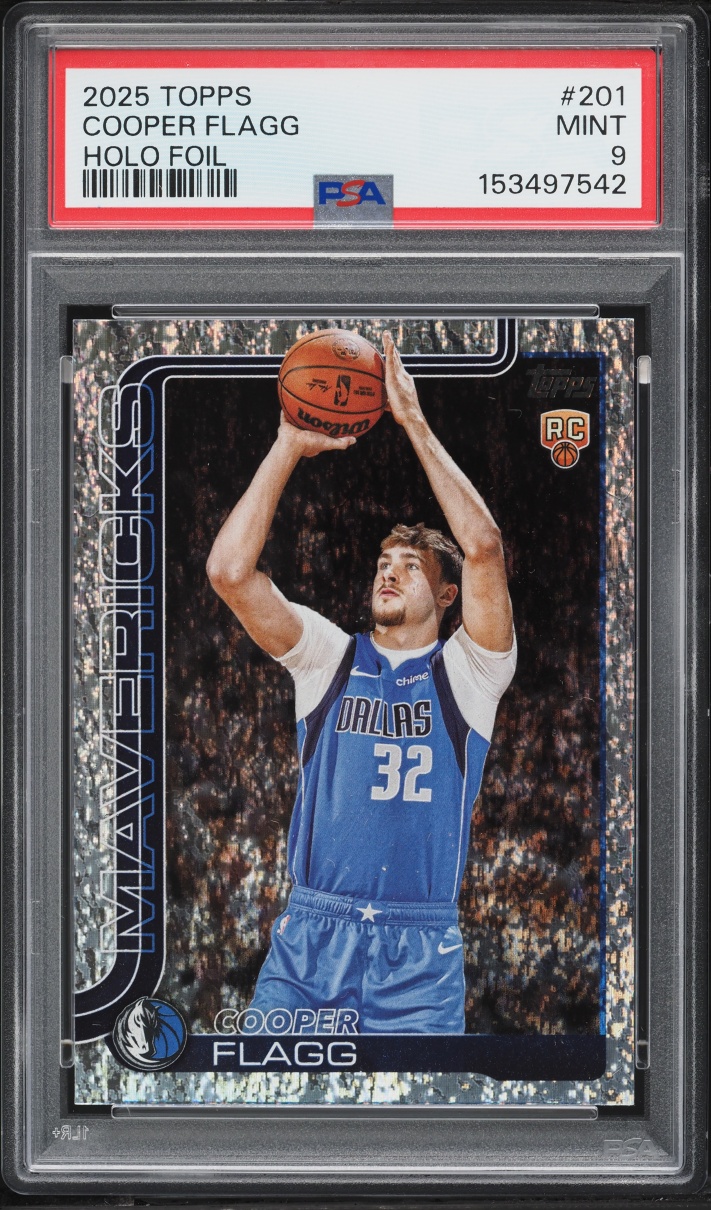 2025 Topps Holo Foil Cooper Flagg ROOKIE #201 PSA 9 MINT