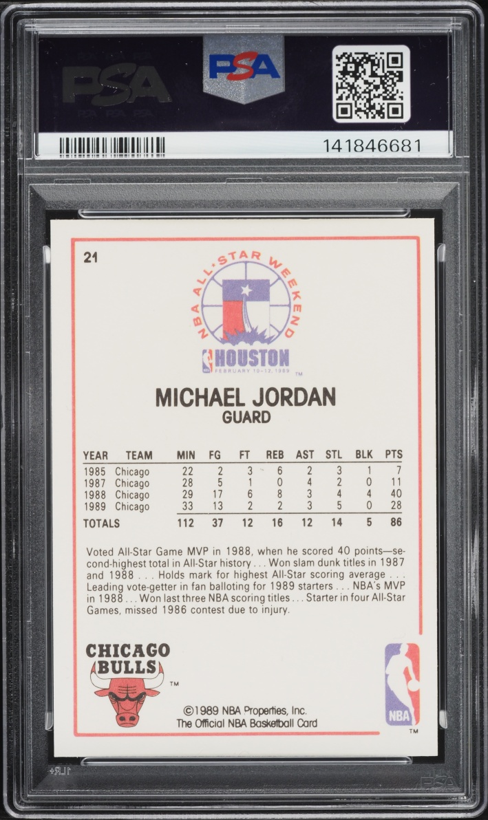 1989 Hoops All Star Michael Jordan #21 PSA 9 MINT