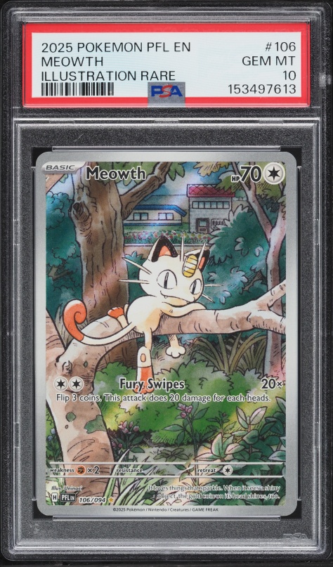2025 Pokemon Japanese Playing Cards Taruka Effect Meowth CGC 10