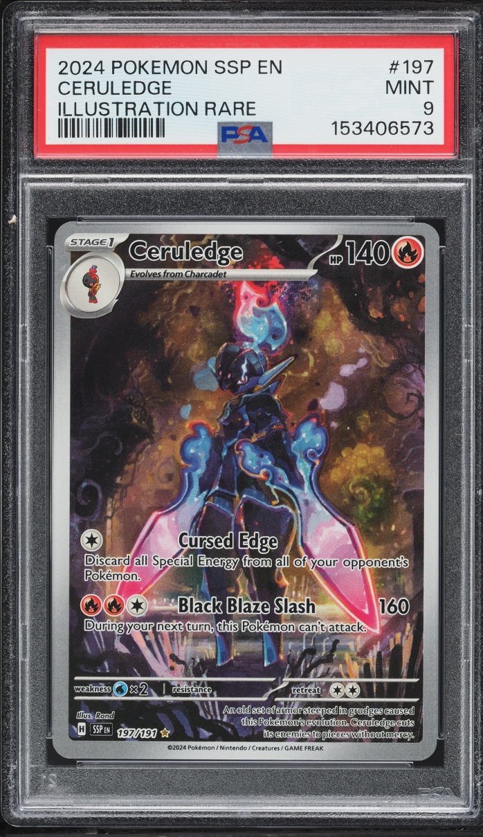 2024 Pokemon Scarlet & Violet Surging Sparks IR Ceruledge #197 PSA 9 MINT