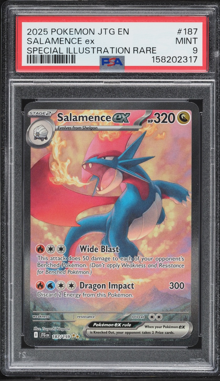 2025 Pokemon Scarlet & Violet Journey Together SIR Salamence ex #187 PSA 9 MINT