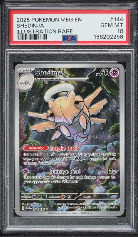 2025 Pokemon Mega Evolution IR Shedinja #144 PSA 10 GEM MINT