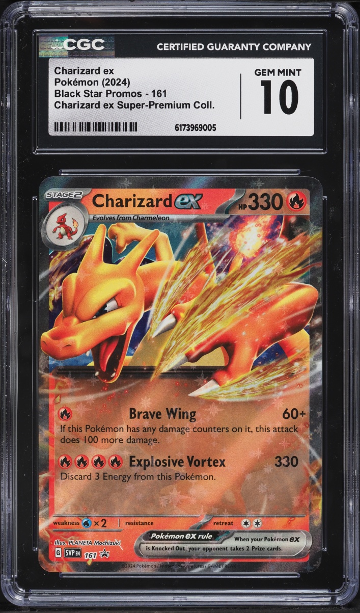 2024 Pokemon Scarlet & Violet Promo Super Premium Collection Holo Charizard ex #161 CGC 10 GEM