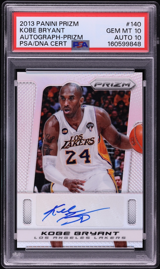 2013 Panini Prizm Silver Kobe Bryant AUTO DNA 10 /25 #140 PSA 10 GEM MINT