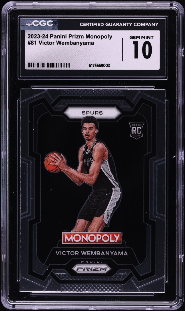 2023 Panini Prizm Monopoly Victor Wembanyama ROOKIE #81 CGC 10 GEM MINT