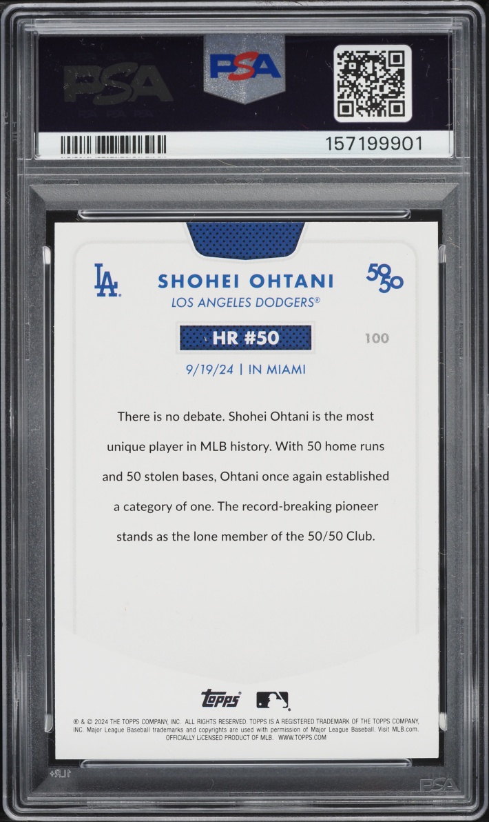 2024 Topps 50/50 Shohei Ohtani #100 PSA 9 MINT