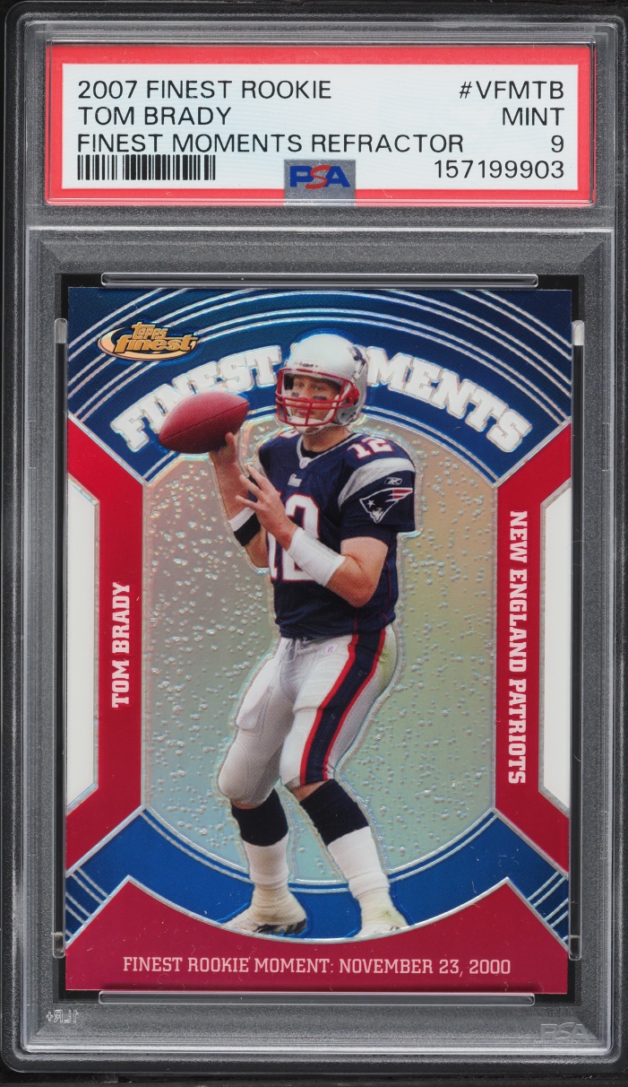 2007 Finest Moments Refractor Tom Brady #VFM-TB PSA 9 MINT