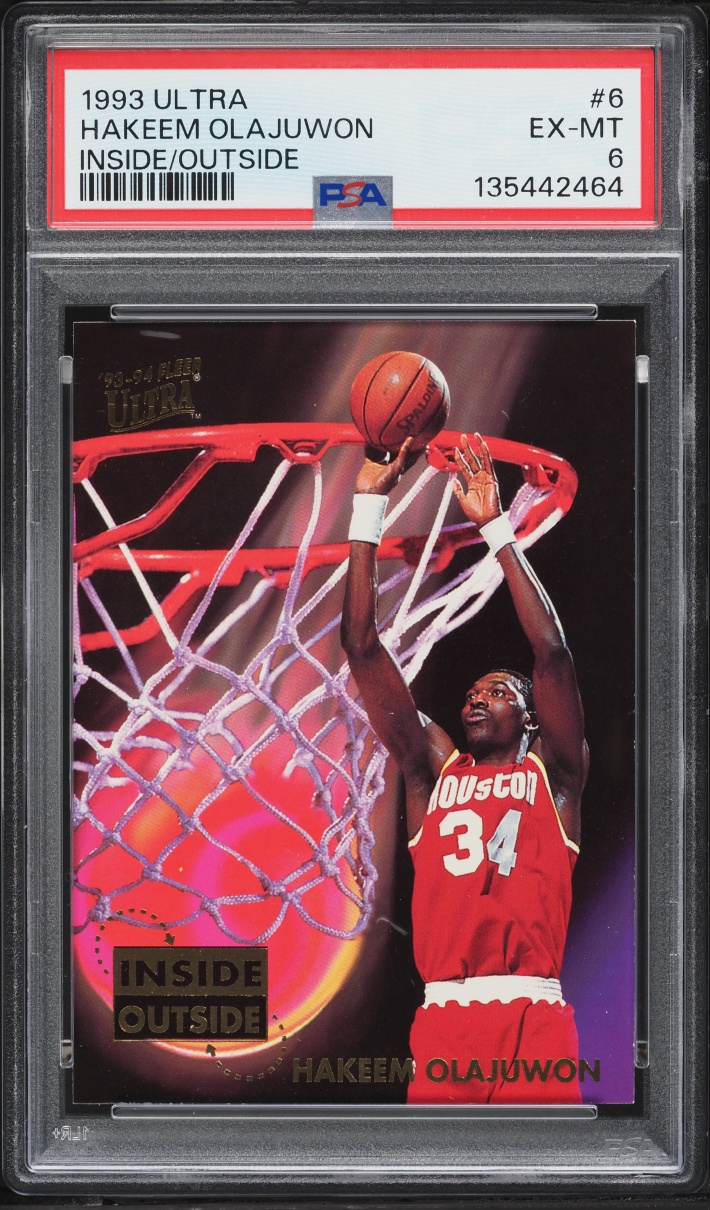 1993 Ultra Inside Outside Hakeem Olajuwon #6 PSA 6 EXMT