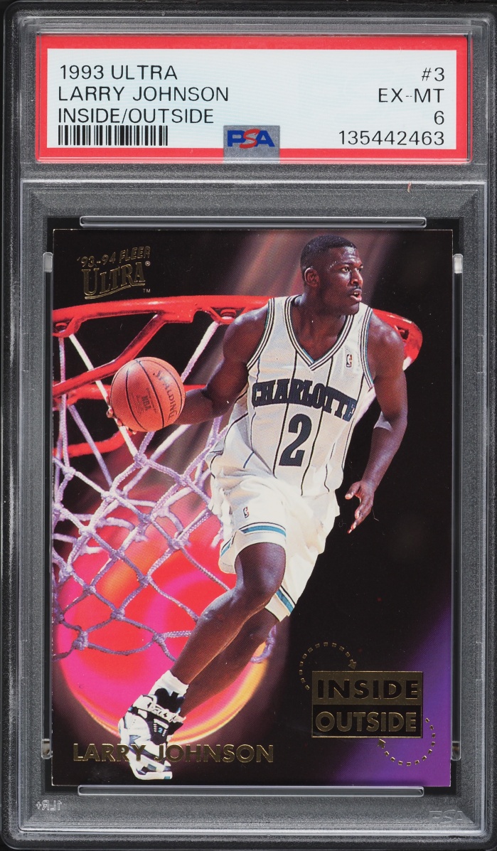 1993 Ultra Inside Outside Larry Johnson #3 PSA 6 EXMT