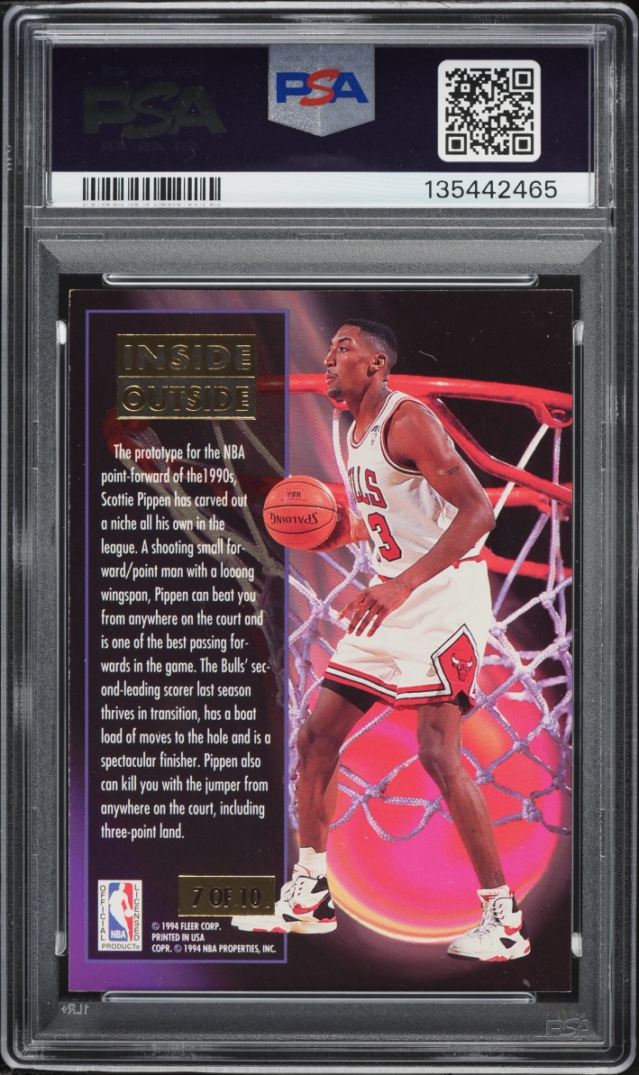 1993 Ultra Inside Outside Scottie Pippen #7 PSA 7 NRMT