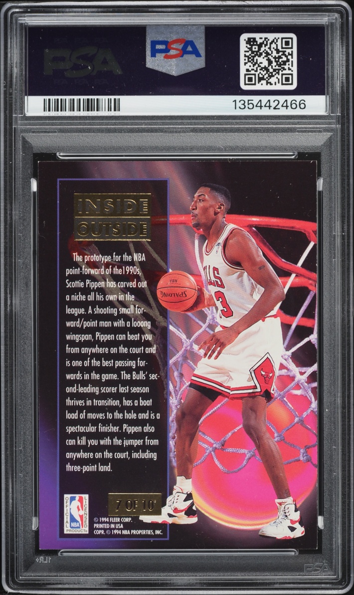 1993 Ultra Inside Outside Scottie Pippen #7 PSA 7 NRMT
