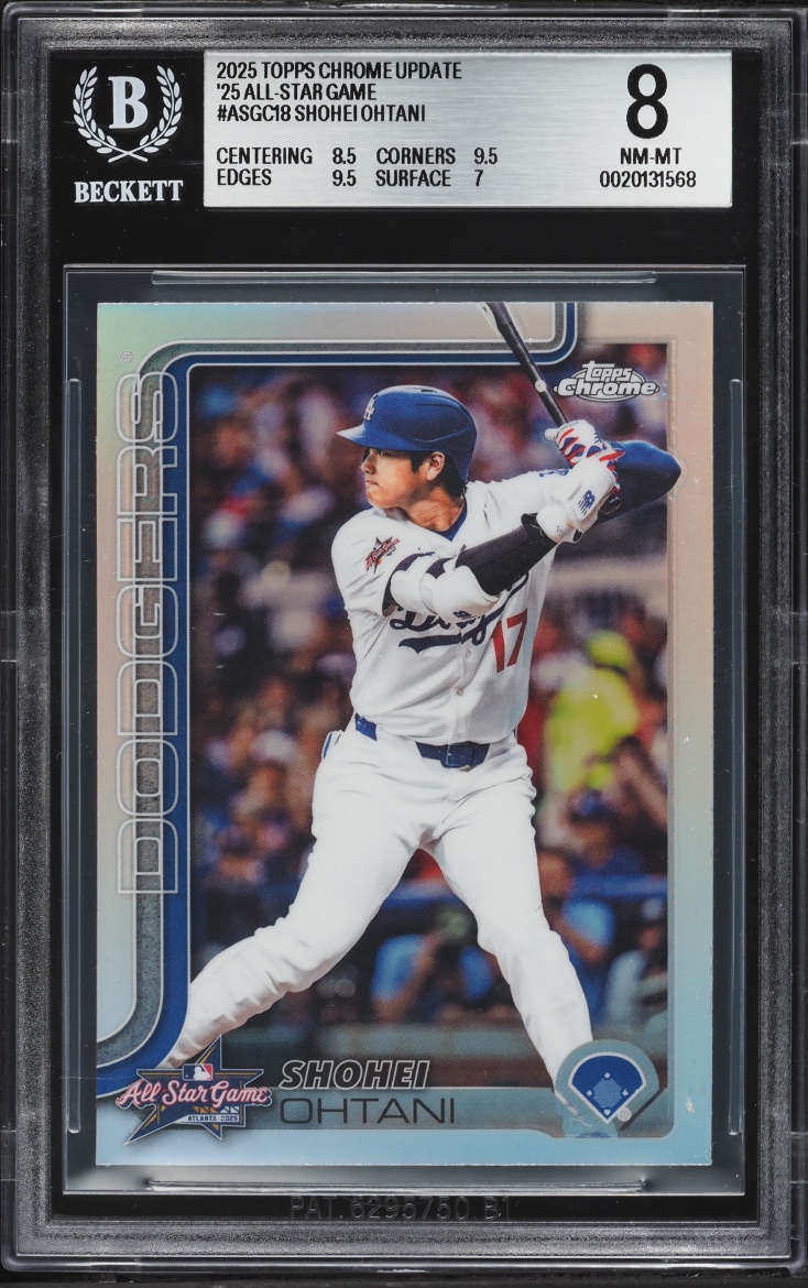 2025 Topps Chrome Update '25 All-Star Game Shohei Ohtani #ASGC18 BGS 8 NM-MT