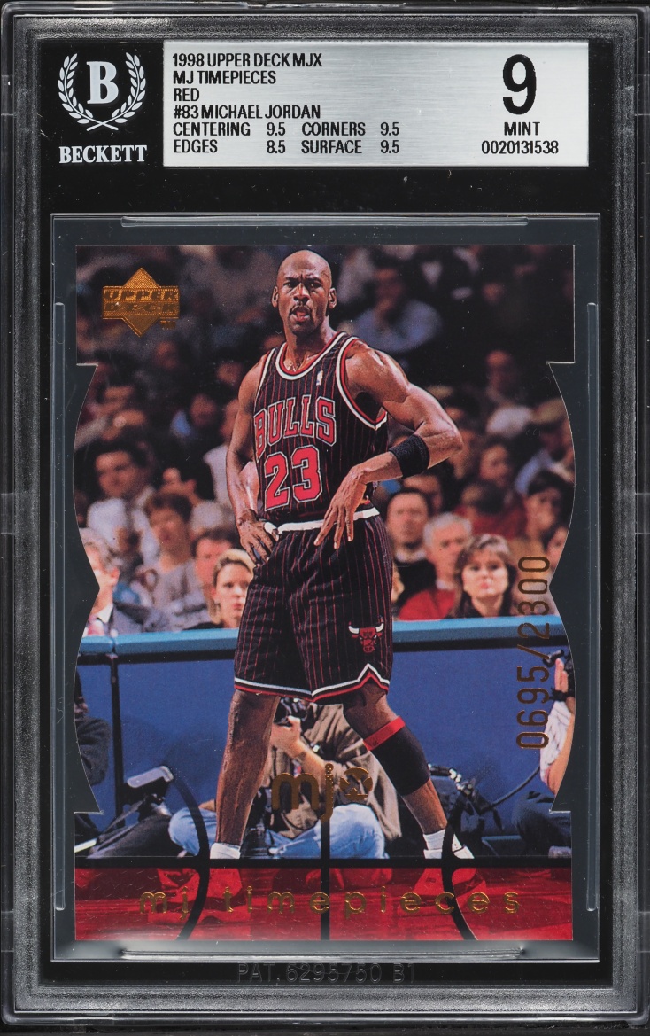 1998 Upper Deck MJX Timepieces Red Michael Jordan /2300 #83 BGS 9 MINT