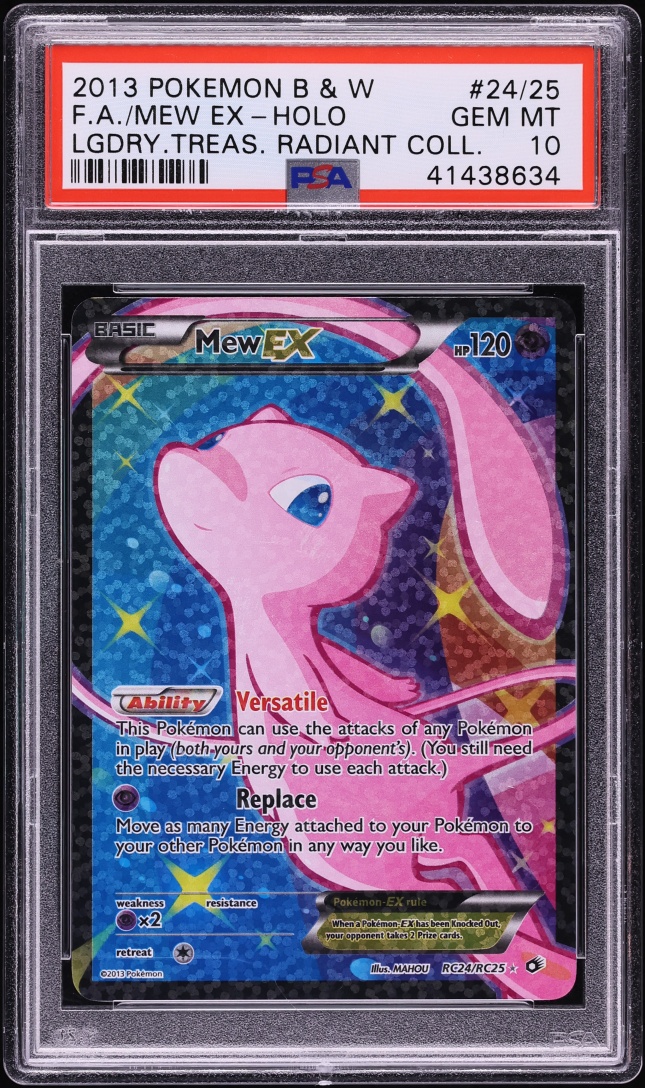 2013 Pokemon B & W Legendary Treasures Radiant Collection Full Art Mew EX #RC24 PSA 10 GEM MINT