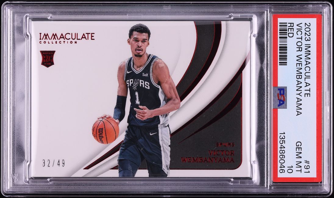 2023 Immaculate Collection Red Victor Wembanyama ROOKIE /49 #91 PSA 10 GEM MINT