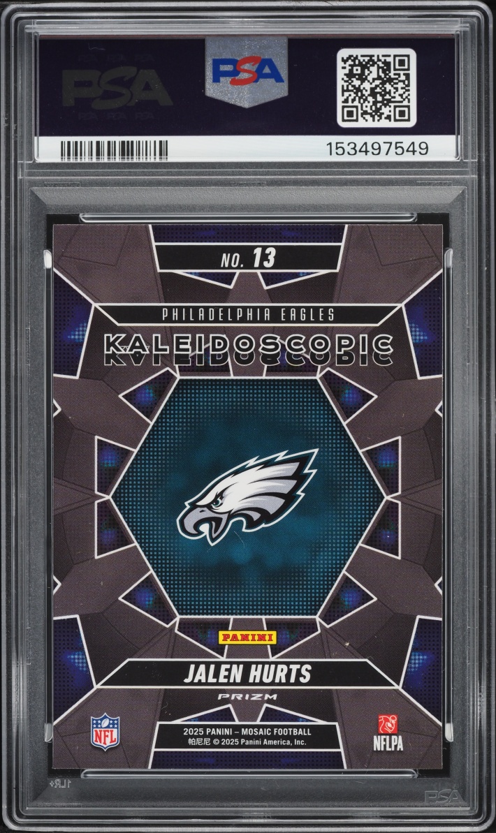 2025 Panini Mosaic Kaleidoscopic Prizm Jalen Hurts #13 PSA 10 GEM MINT