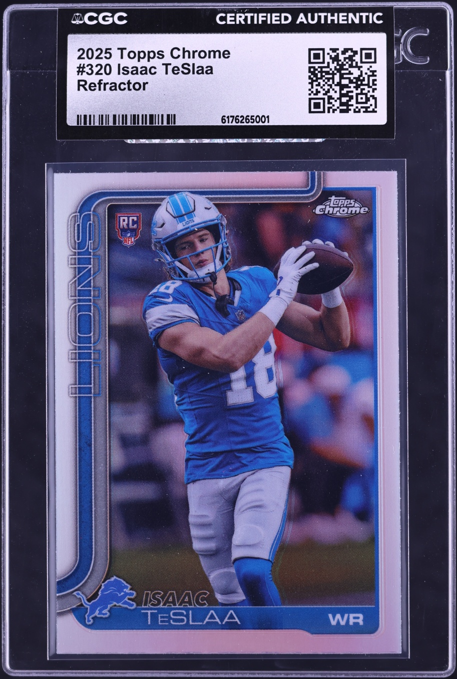 2025 Topps Chrome Refractor Isaac TeSlaa ROOKIE #320 CGC AUTH
