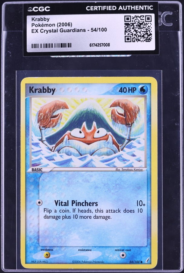 pokemon krabby card (Fossil 51/62) used Pokmon Hit Points50 HP Form Krabby - 043/202 (Reverse Foil)
