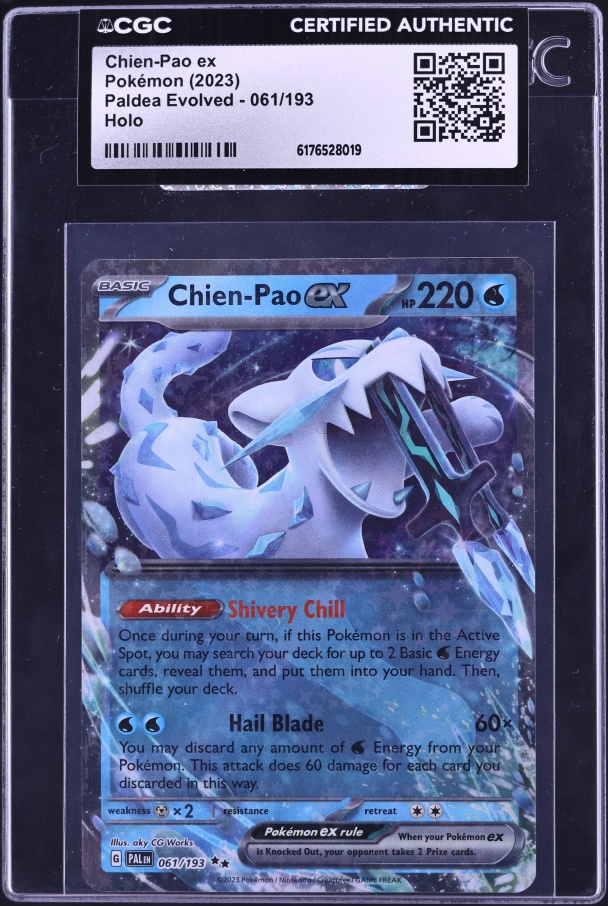 2023 Pokemon Scarlet & Violet Paldea Evolved Holo Chien-Pao ex #61 CGC AUTH