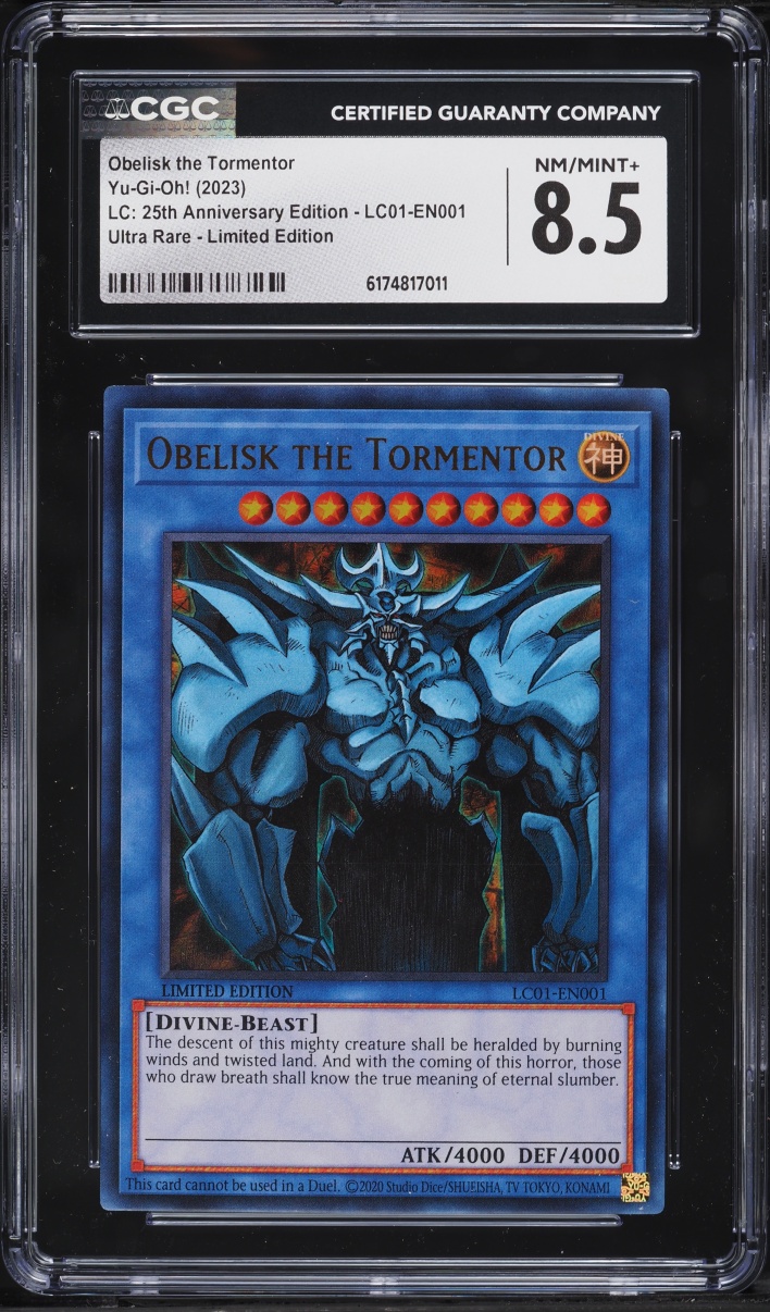 2023 Yu-Gi-Oh! LC 25th Limited Edition Ultra Rare Obelisk The Tormentor #LC01-EN001 CGC 8.5