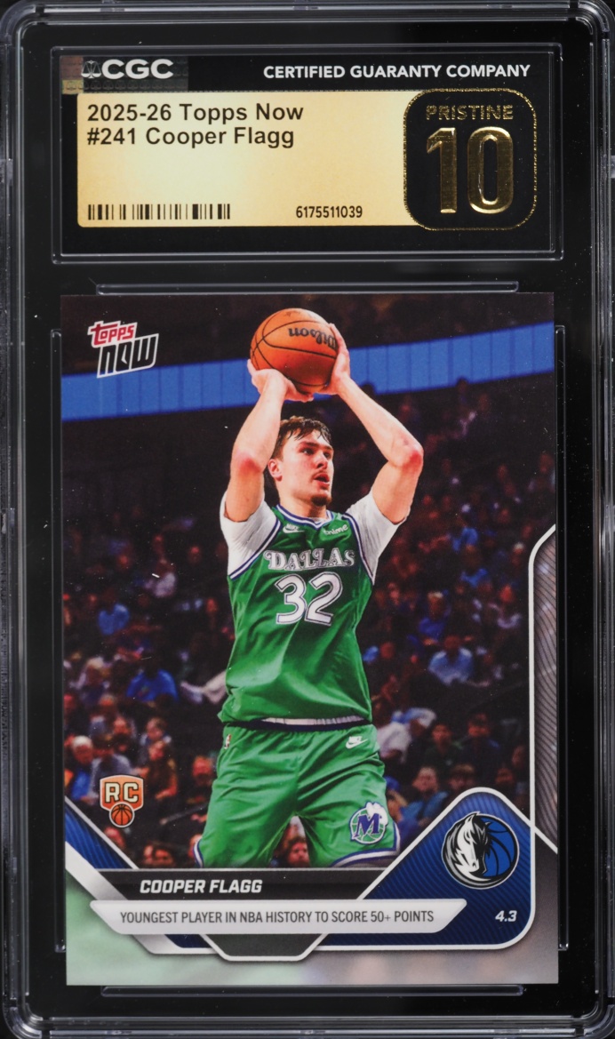 2025 Topps Now Cooper Flagg ROOKIE #241 CGC 10 PRISTINE