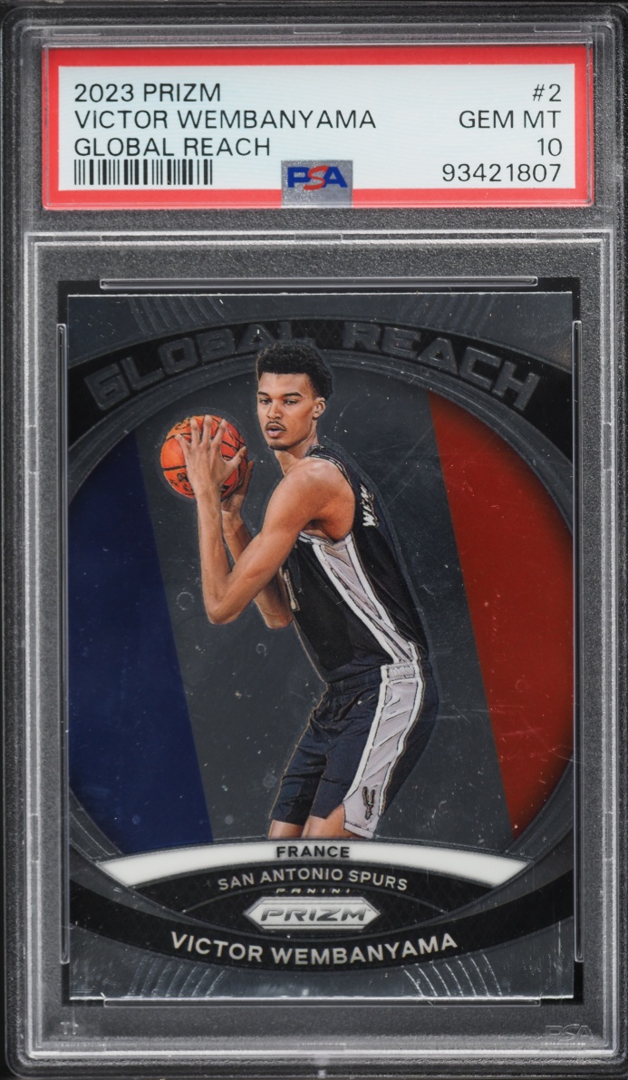 2023 Panini Prizm Global Reach Victor Wembanyama ROOKIE #2 PSA 10 GEM MINT