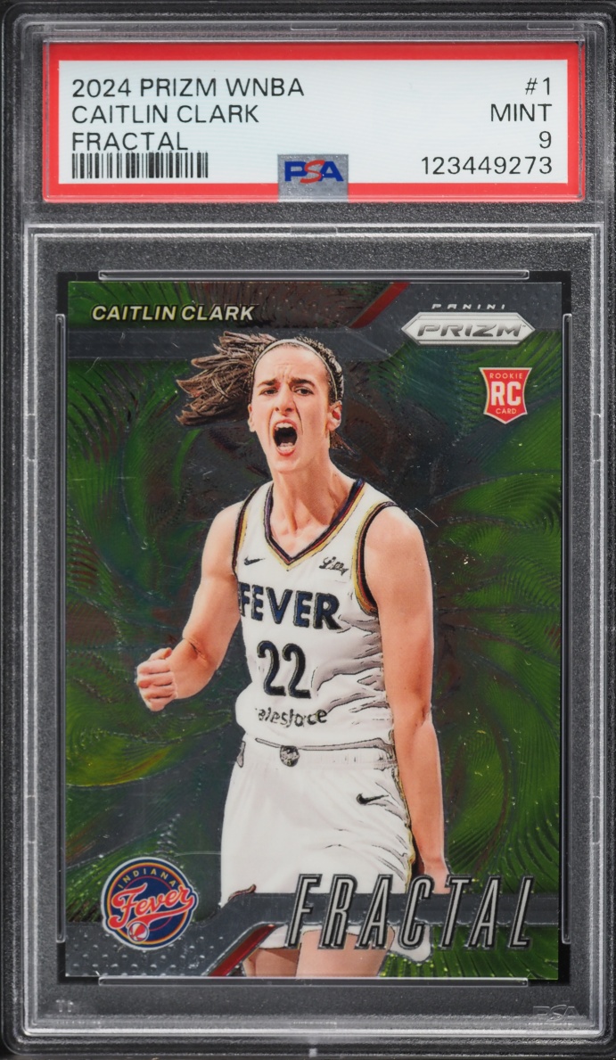 2024 Panini Prizm WNBA Fractal Caitlin Clark ROOKIE #1 PSA 9 MINT