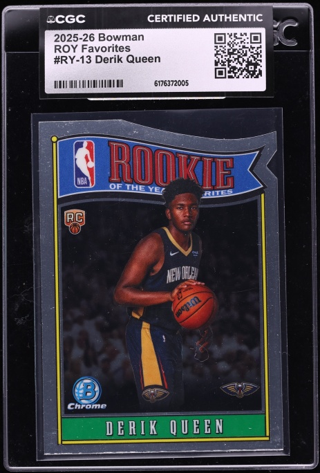 2025 Bowman Chrome ROY Favorites Die-Cut Derik Queen ROOKIE #RY-13 CGC AUTH