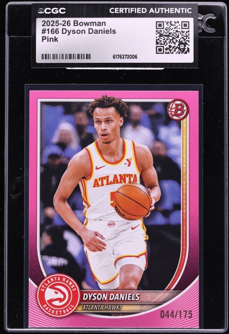 2025 Bowman Pink Dyson Daniels /175 #166 CGC AUTH
