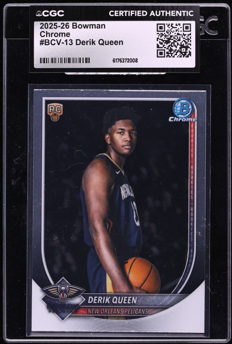 2025 Bowman Chrome Derik Queen ROOKIE #BCV-13 CGC AUTH