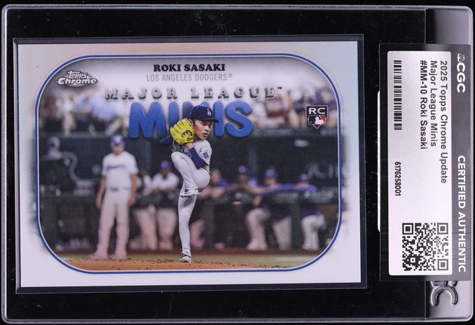 2025 Topps Chrome Update Major League Minis Roki Sasaki ROOKIE #MM-10 CGC AUTH