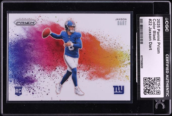 2025 Panini Prizm Color Blast Jaxson Dart ROOKIE #22 CGC AUTH