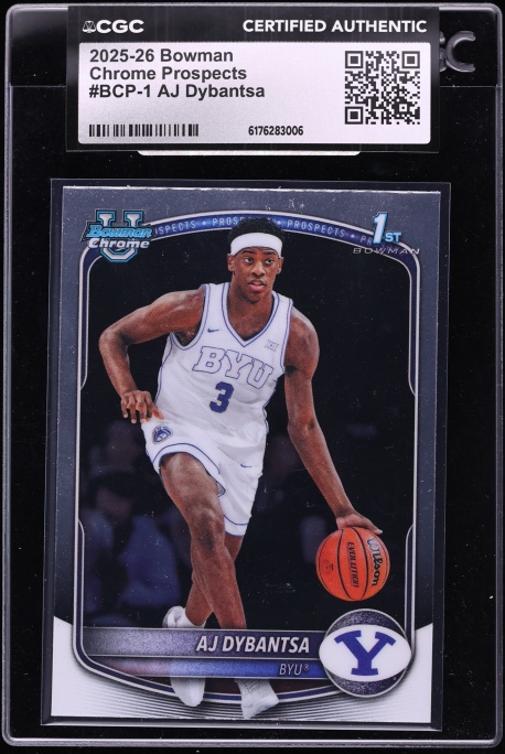 2025 Bowman Chrome University AJ Dybantsa #BCP-1 CGC AUTH