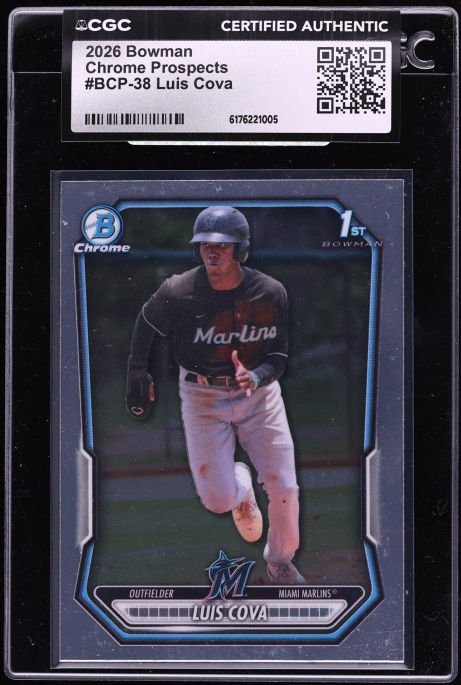 2026 Bowman Chrome Luis Cova PROSPECT #BCP-38 CGC AUTH
