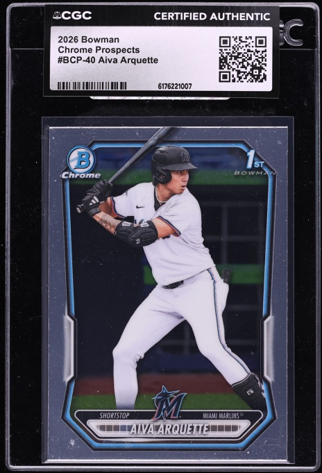 2026 Bowman Chrome Aiva Arquette PROSPECT #BCP-40 CGC AUTH