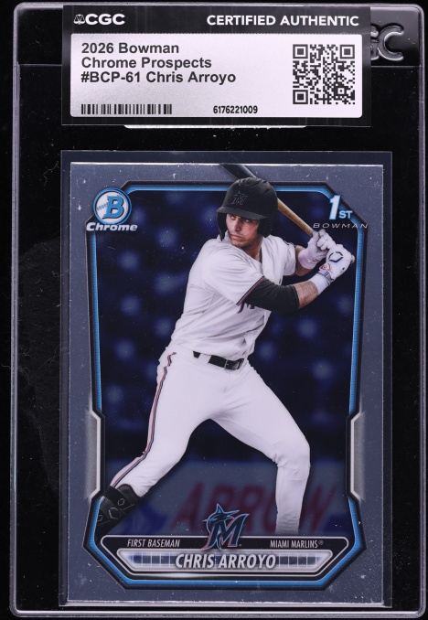 2026 Bowman Chrome Chris Arroyo PROSPECT #BCP-61 CGC AUTH