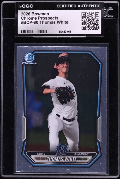2026 Bowman Chrome Thomas White PROSPECT #BCP-80 CGC AUTH