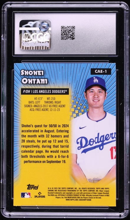 2025 Topps Chrome All-Etch Shohei Ohtani #CAE-1 CGC 10 GEM MINT
