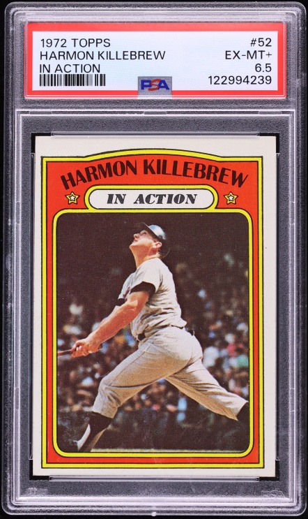 1972 Topps In Action Harmon Killebrew #52 PSA 6.5 EXMT+